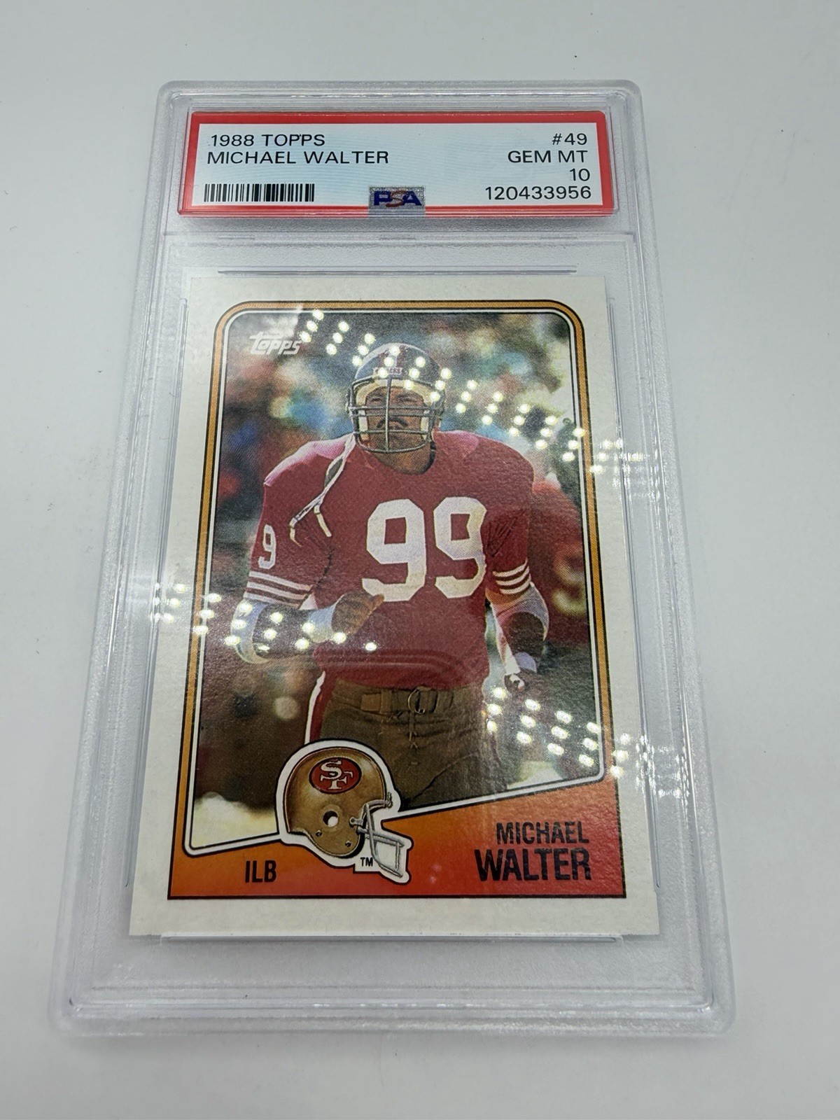 1988 Topps Mike Walter #49 PSA 10 Mint San Francisco 49ers -B7