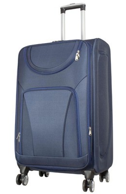 Nylon Weichgepäck Koffer Trolley aufrecht rollbar Dehnfalte Maribor Blau Gr. XL