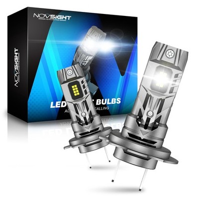 NOVSIGHT H7 LED Headlight Bulbs Lamp 16000LM Canbus Error Free 6500K White 70W Q