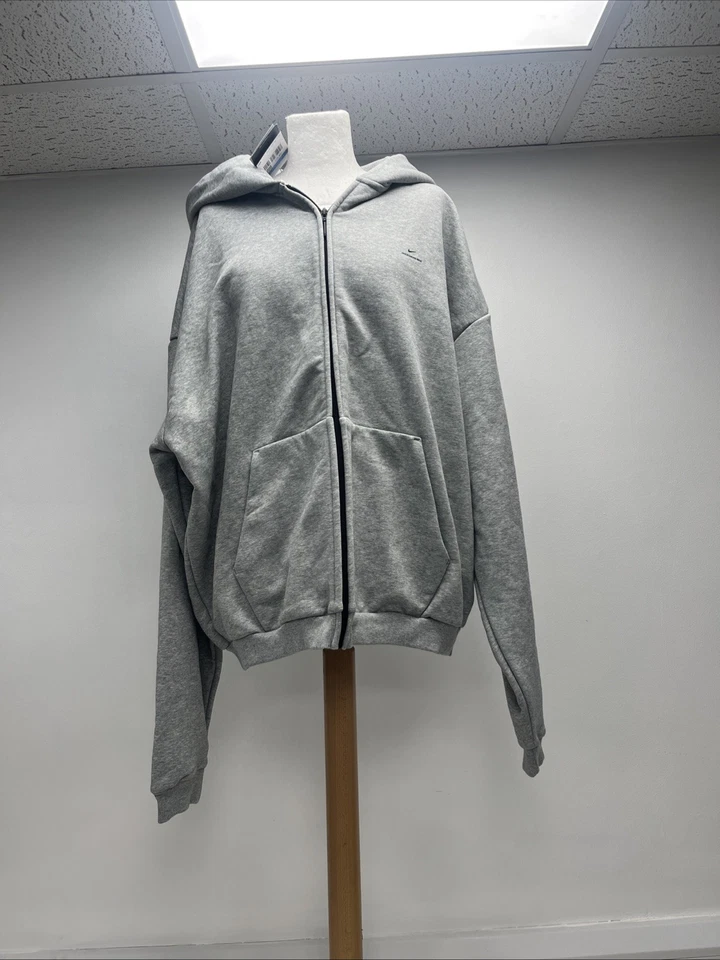 Nike Standard Issue Full-Zip Grey Hoodie Size M R15 - image 1 of 4