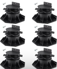 6 Pcs Joist Support Pedestals, Adjustable Plastic Pedestal Pavers Raising fro...