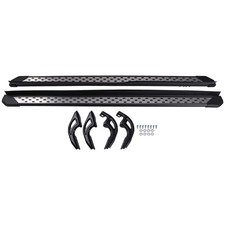 Black Side Step Running Board For Honda Pilot 2016-2022 Aluminum Construction