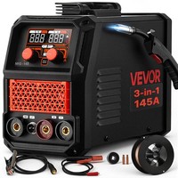 Vevor 145A Mig-SchweißGeräT 3-In-1 Lift-Tig/ Gaslos-FüLldraht/Mma-SchweißEn 220V