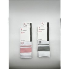 2 Pairs Lululemon Daily Stride Ribbed Crew Socks - M/L NWT