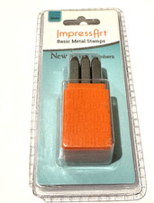 Impress Art Basic Metal Numbers Newsprint Numbers 3mm Craft Jewelry Making NEW