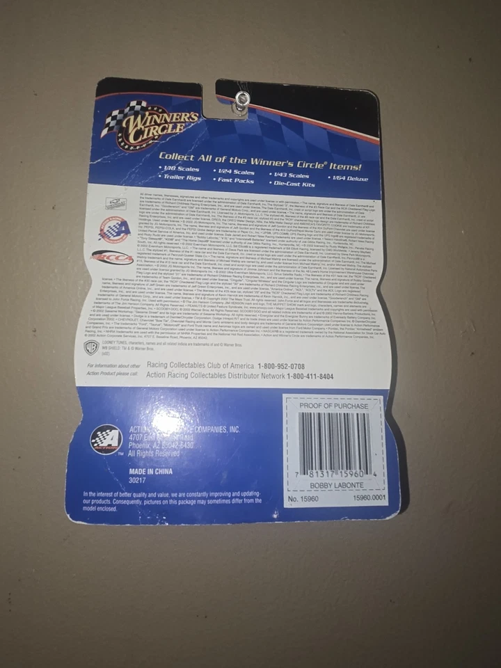 Winner's Circle #1 Bobby Labonte 2001 True Value IROC Championship Firebird 1:64 - Image 2 of 4