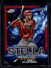 2025 Topps Cosmic Chrome Dylan Crews Stella Nova RC Red Flare Refractor #/10
