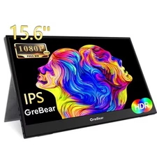 15.6" Portable Monitor FHD 1080P Travel Gaming Monitor HDR IPS Laptop
