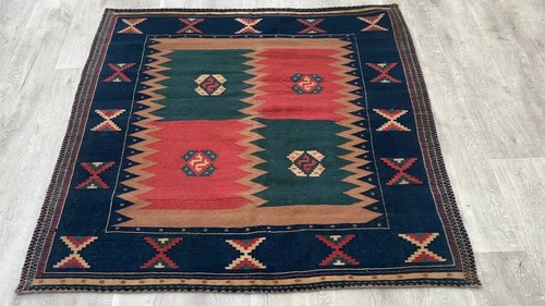 140x140 cm orient handgewebte Teppich Nomaden kelim afghan sofreh kilim No:75 - Video 1 von 1