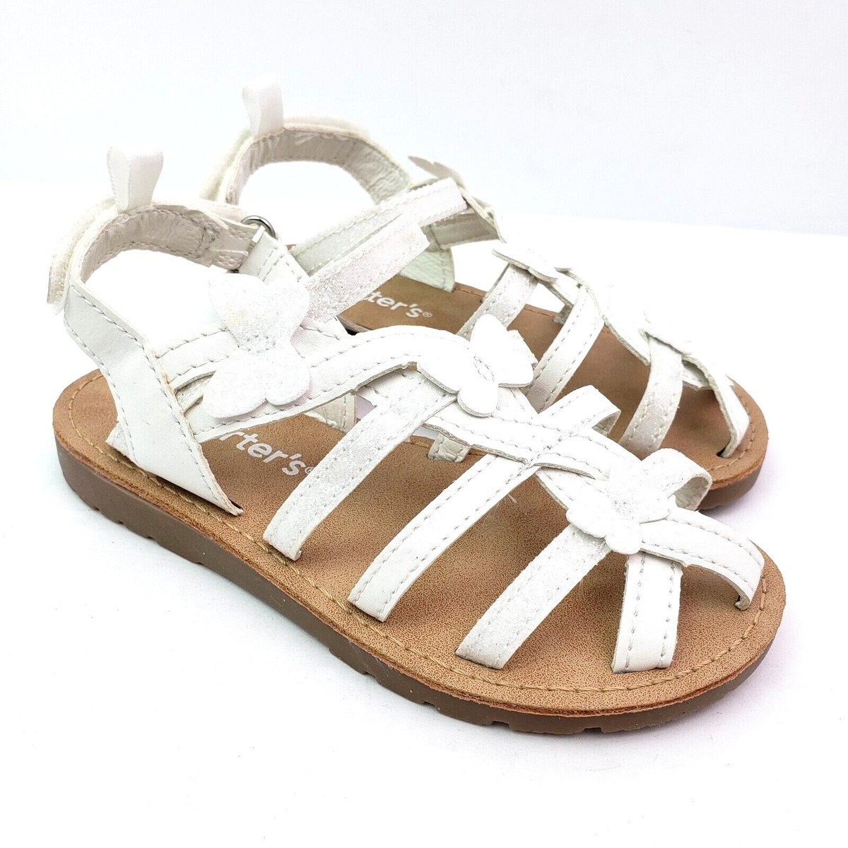 Carters Calluna Baby Girls Size White Butterfly Casual Dress Sandals - Main Image