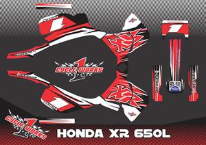 XR650L Decals & Graphics Kit - Swingarm Stickers For Honda XR650 / XR 650L Dirt Bike - Glossy Vinyl