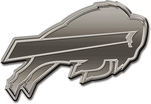 Buffalo Bills Auto Emblem Solid Metal Raised Die Cut Antique Nickel Finish - Picture 1 of 4