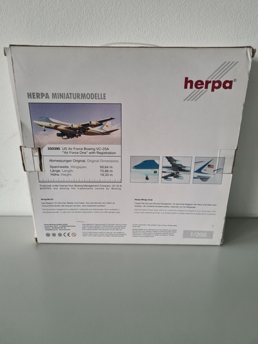 1:200 Herpa Wings US Air Force One Boeing VC-25A, Reg. 28000 550390 RAR - Bild 2 von 9