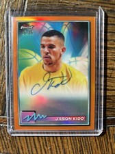 2021 Topps Finest Basketball Jason Kidd On-Card Auto Orange Refractor  #/25