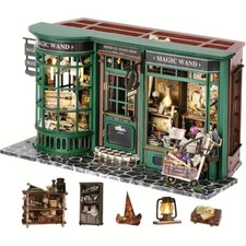 Book Nook Harry Potter themed Magic Wand House Cottage 3D Puzzle LED miniature 