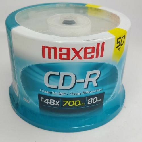 Maxell CD-R Recordable Media Disc 50 Pack 700MB 48x 80 Minutes Brand New Sealed