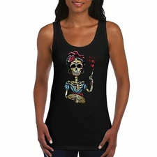 Frida Kahlo Sugar Skull Women's Tank Top Calavera Mexican Day of the Dead