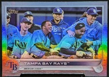 2022 Topps Series 1 Tampa Bay Rays Team Rainbow Foil Parallel 274 & #215 Base RC