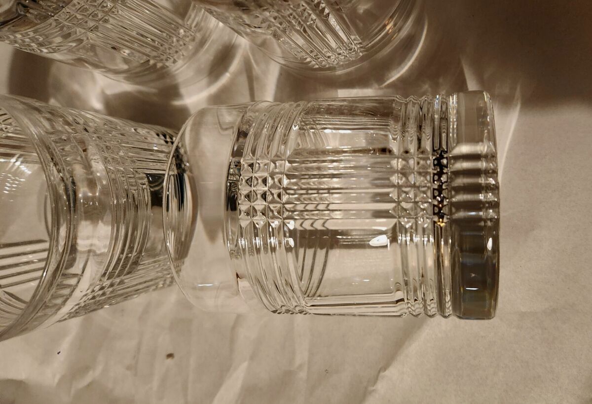 NEW - SET OF 4 RALPH LAUREN Lead Crystal GLEN PLAID DOUBLE NEW - SET OF 4 RALPH LAUREN Lead Crystal GLEN PLAID DOUBLE