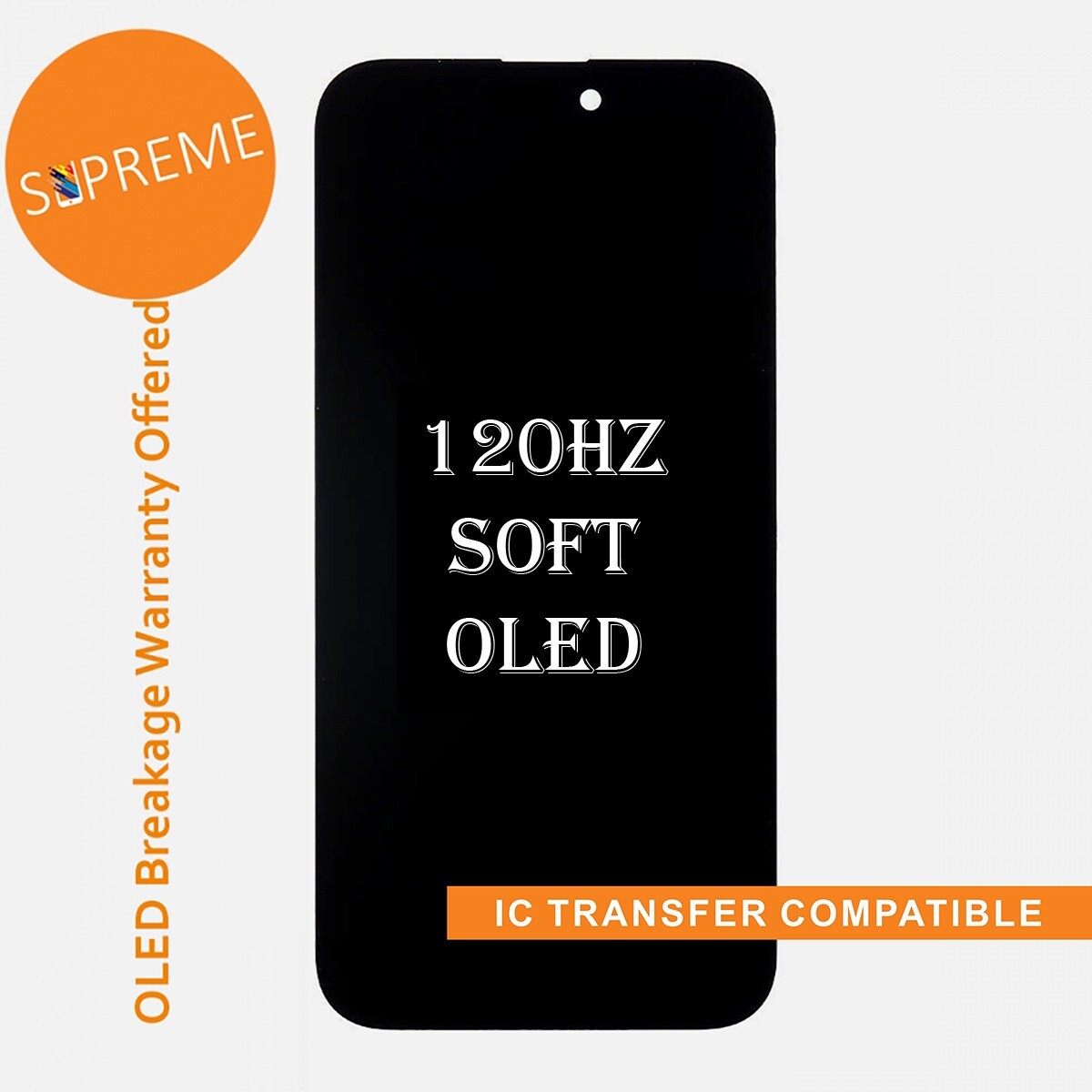 For Iphone 15 Pro Max 120Hz Soft OLED Display LCD Touch Digitizer