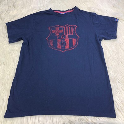 navy blue and red graphic tees