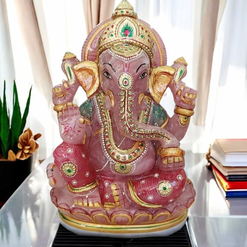 Antique Ganesha Statue Lucky Ganpati Idol for Home Office Desk & Spiritual Decor - Picture 6 of 8