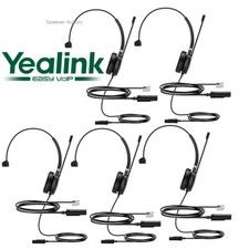 5 Yealink YHS36 Mono Wired Headset for IP Phones with QD to RJ Port Single Lot