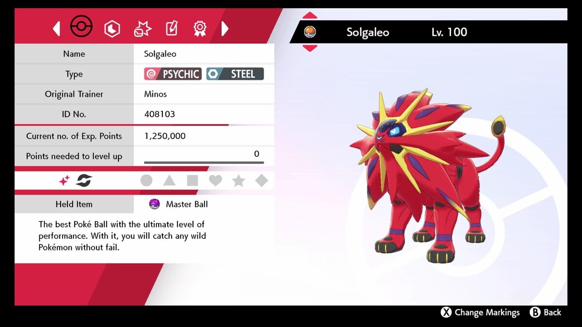 ✨ Shiny Solgaleo ✨ Pokemon Sword and Shield ✨ Max Stats - Game