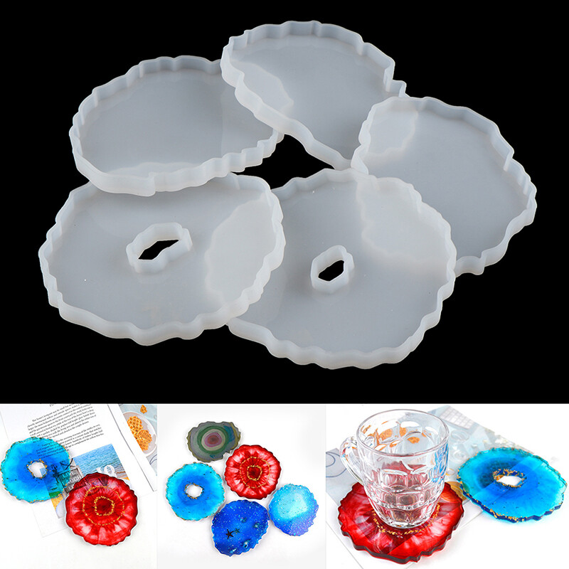 Silicone Geode Coaster Mold Resin Epoxy Casting Mould DIY Art Craft Access*a5