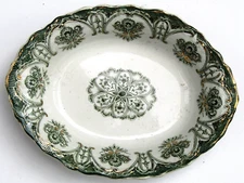 Antique  J&G MEAKIN Small Oval Bowl CHATHAM Pattern Hanley England