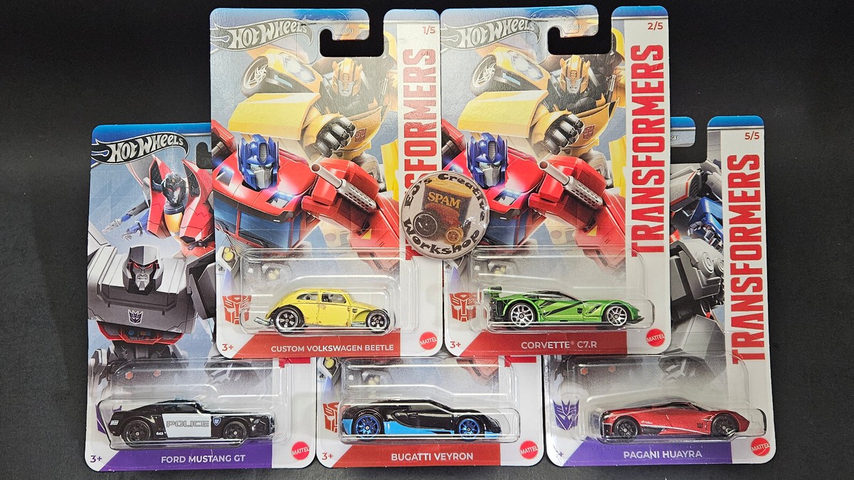 Hot Wheels Transformers Complete Set of 5 Silver Series 2024