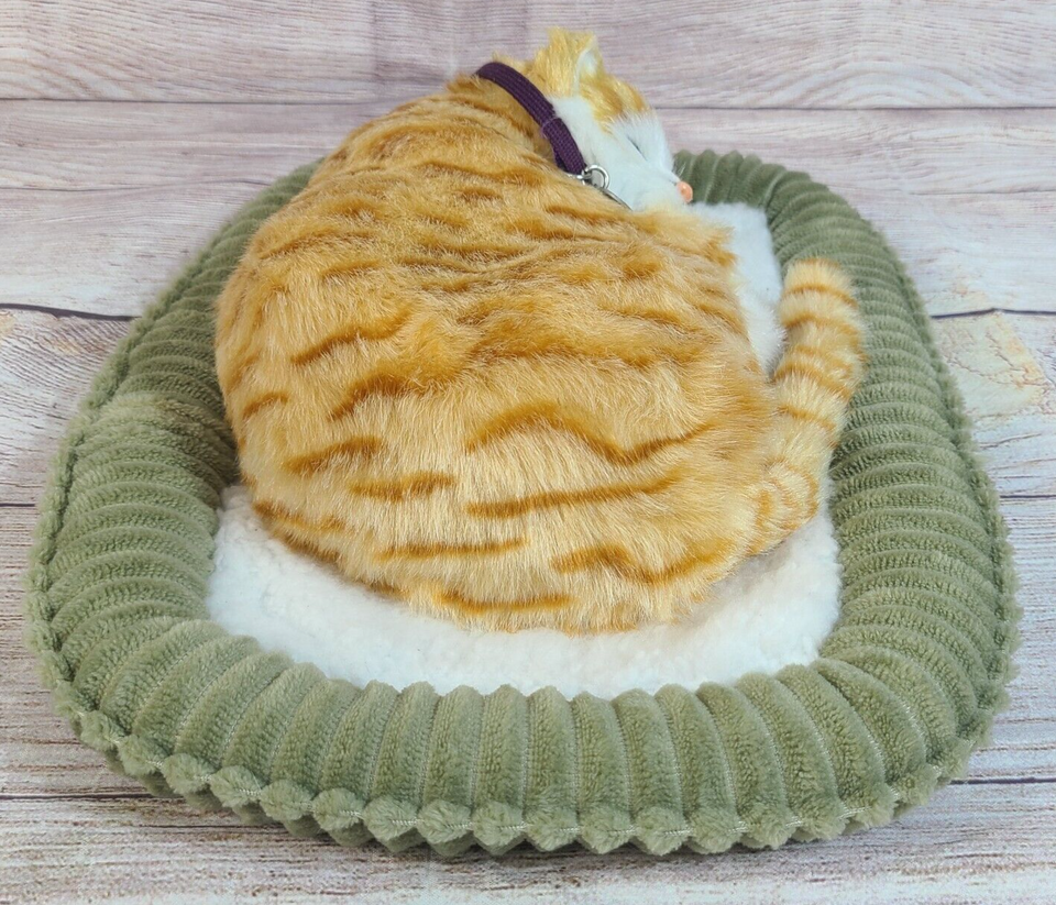 Perfect Petzzz Realistic Tabby Cat Stuffed Animal Toy Breathes Orange