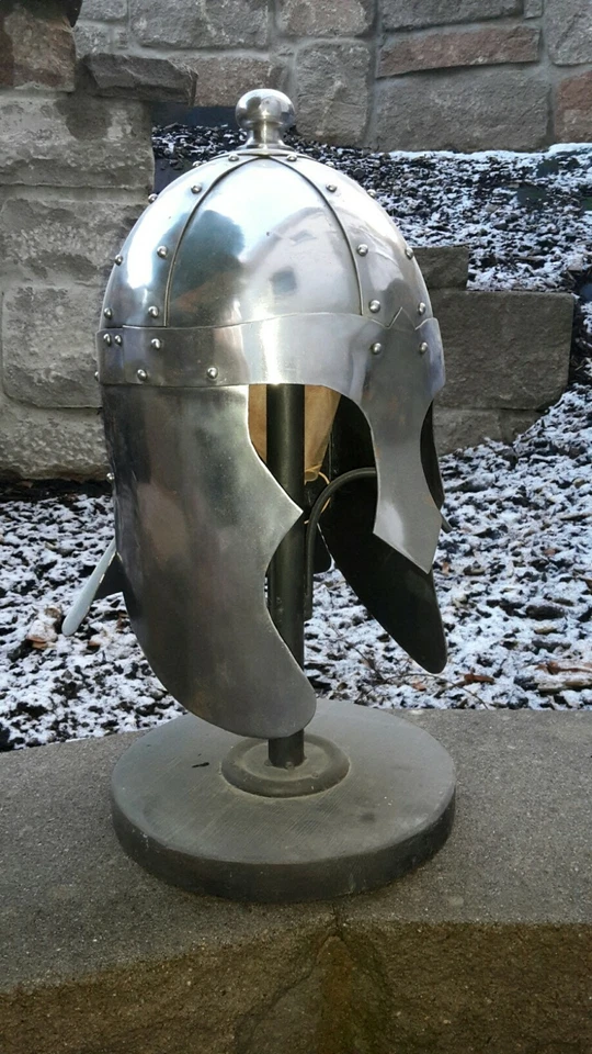 Nasalhelm Ritterhelm Ritterrüstung komplett tragbar Topfhelm Helm Rüstungsteil - Bild 2 von 4