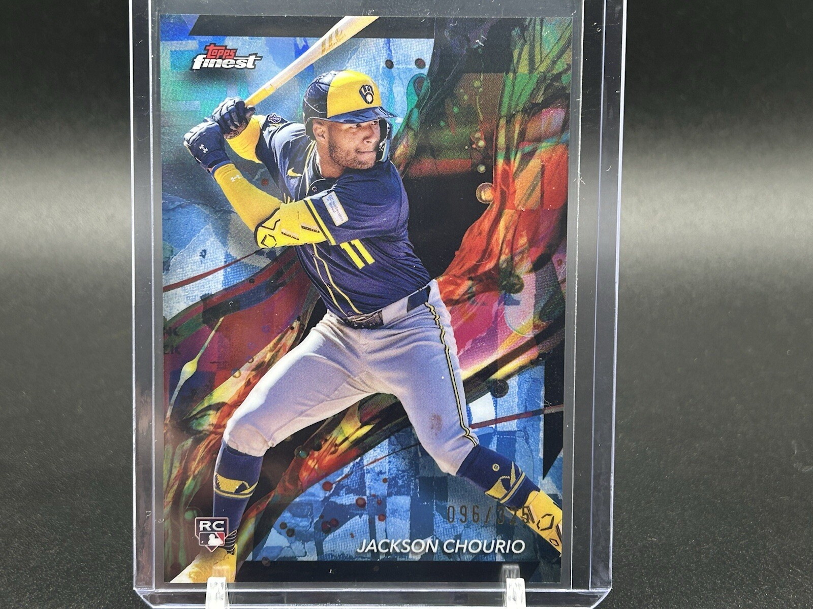 Jackson Chourio RC 2024 Topps Finest Sky Blue Refractor #'d /325 Milwaukee #11