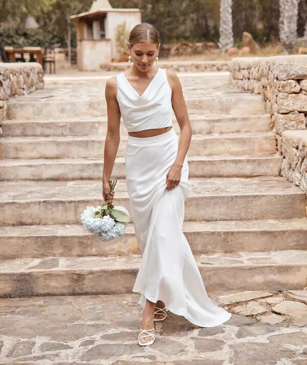 Maxi skirt bridesmaid clearance dress