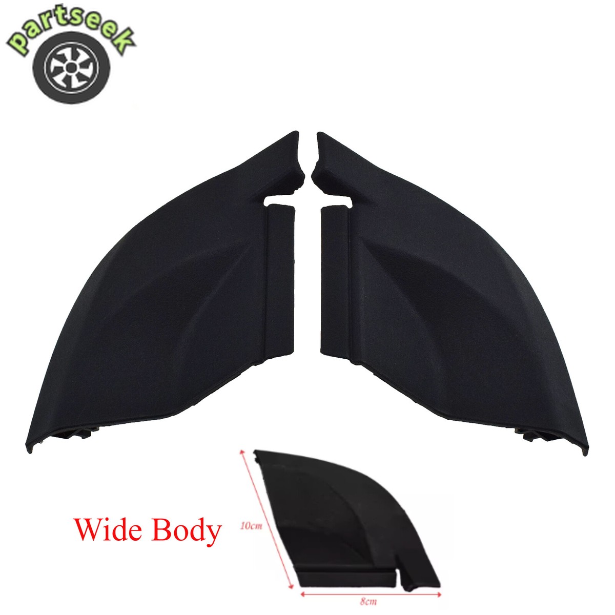 Pair Wide Wiper Cowl Vent Cover for Toyota Hiace KDH200 2005-2019