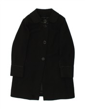 Cinzia Rocca Womens Overcoat Uk 20 2xl Black Wool Xs01