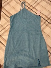 Wild Fable Women's Azure Blue Sleeveless Side Slit Bodycon Dress -  XL NEW