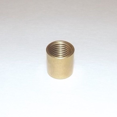 UNFINISHED BRASS COUPLING TAP 1/4IP FOR 1/2" LAMP PIPE LAMP PART NEW 21127UJB - Picture 2 of 3
