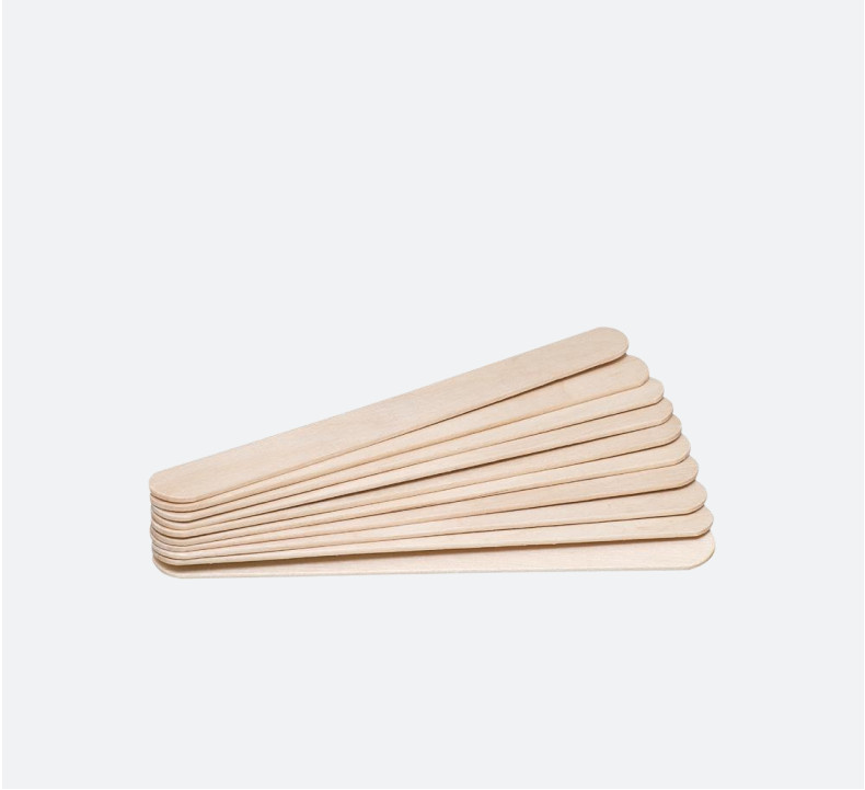 Holzspatel / Holzmundspatel 100 Stück ≈ 15cm x 2cm - geglättet PREMIUM NATUR