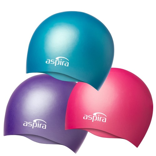 Gorra de baño de silicona Aspira. Talla unisex para adultos, talla única se adapta a la mayoría. - Imagen 11 de 12