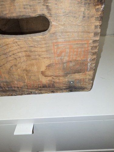 Vtg 7UP Wooden Beverage Crate Seven-Up Bottling Co Metal Brackets Advert 16x11x9 - Picture 15 of 19