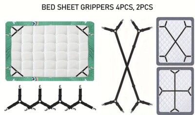 Dreieck Bettlaken Greifer Verschlüsse Clips Hosenträger Gurte Bett Matratzenhalter