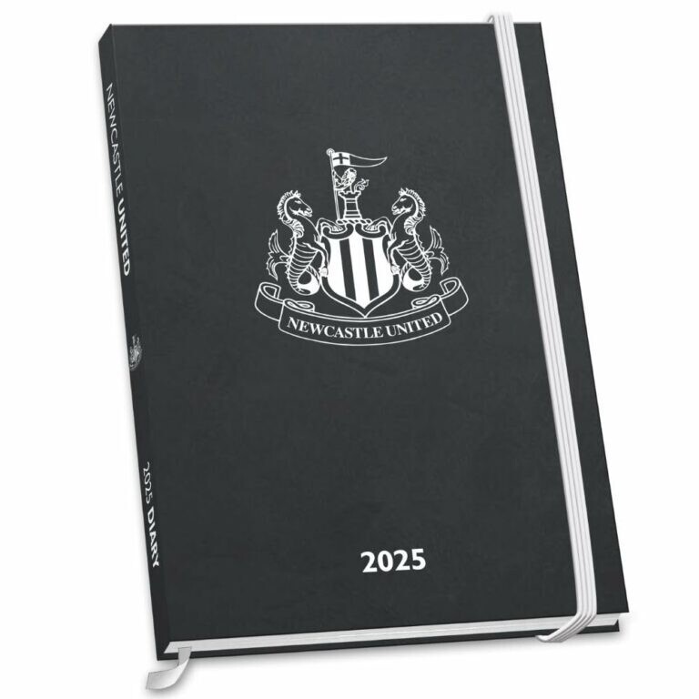 Newcastle United FC A5 Diario 2025, Compleanno, Natale, Merchandise Ufficiale
