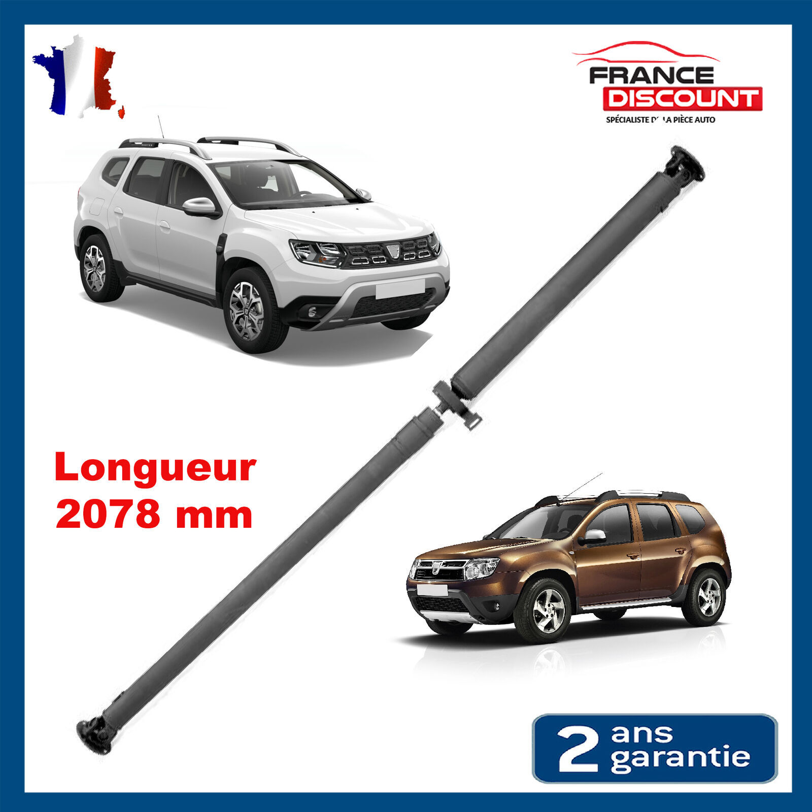 Arbre de transmission Duster 4x4 anti-vibration pour moteurs dCi 110 et TCe