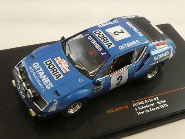 Renault Alpine A110 #3 B.Darniche/A.Mahe Tour de Corse 1973 1:18 Ixo
