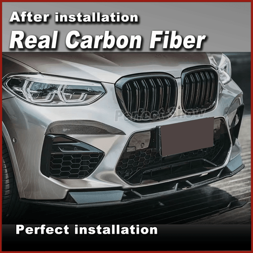 Carbon Frontlippe Front Spoiler Lippe Passt für BMW F97 X3 M F98 X4 M 2019-2023 - Picture 4 of 11