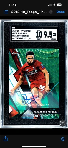 2018 Topps Finest Soccer Trent Alexander Arnold Auto /99
