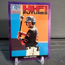 2022 Bowman Chrome Luis Matos HI-FI Futures Purple Mojo Refractor /250 Giants