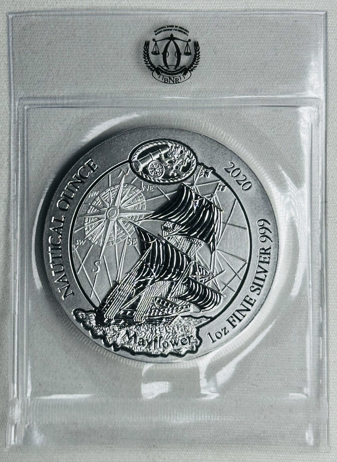 2020 Rwanda Nautical Ounce Mayflower 1 oz .999 Silver- Sealed